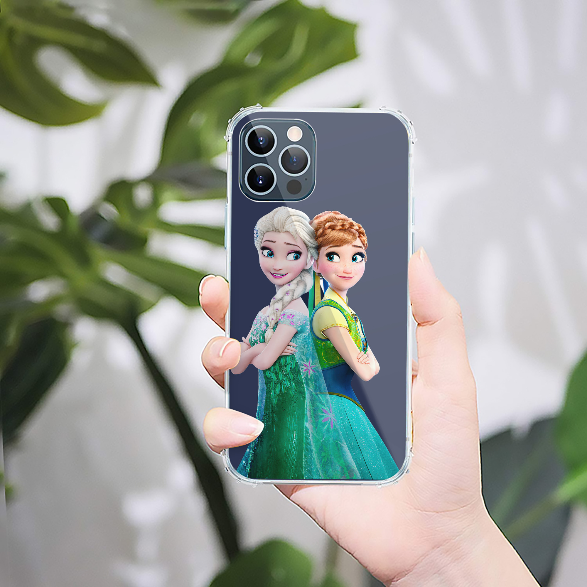 （画像用） アナと雪の女王 アンナ エルサ Frozen Anna Elsa 【iPhone 12シリーズ対応】透明スマホケース（クリアソフトケース）